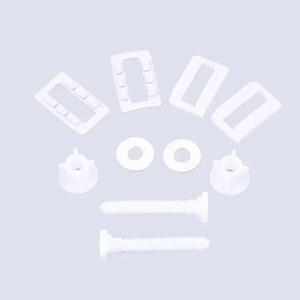 흰색 플라스틱 변기 시트 힌지 볼트 나사 고정 피팅 키트, 욕실 부품, 너트 및 하이 퀄리티 와셔 도구