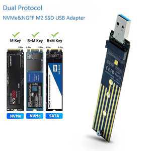 외장 M.2 NVMe NGFF to USB 듀얼 프로토콜 ST M2 SSD 보드 3.1 10gbps A 컨버터 2230 2242 2260
