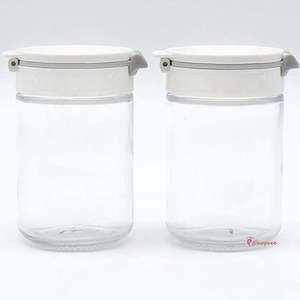 양념통 화이트 2p 유리 조미료통 200ml pqr237