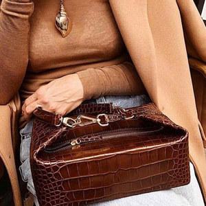 Bolso Mujer 여성용 스퀘어 악어 핸드백 디자이너 서펜틴 데이 클러치 숄더백 레트로 토레키 Damskie 토트백