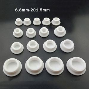 보어 6 8mm 201 5mm 흰색 실리콘 고무 구멍 플러그 블랭킹 엔드 캡 파이프 삽입 마개 씰 커버 T 형 방진 플러그