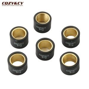 무게 스쿠터 VARIATOR 부품 롤러 엔진 31G 6PC 레이싱 CITING KYMCO 오토바이 29X22MM 500CC