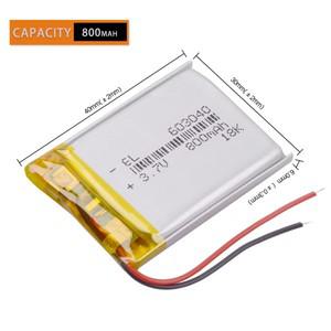드론 배터리 JST PH 1.25 2.0 2핀 3.7V 800mAh 603040 태블릿 은행GPSmp3mp4 DVR용 폴리머 리튬 배터리