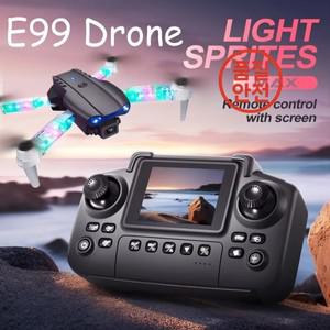 드론 조명이 있는 E88&E99 화면 제어 드론 HD ESC 듀얼 카메라 컬러 LED 스트림 포지셔닝