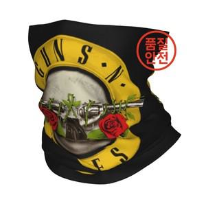 일회용 Guns N Roses Bullet 로고 반다나 넥 커버 프린트 헤비 메탈 랩 스카프 다기능 페이스 마스크 낚시