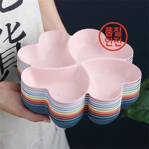 플라스틱 스낵 접시 쉬운 종단 간 아름다운 모양 네잎 클로버 홈 가구 부드러운 소재