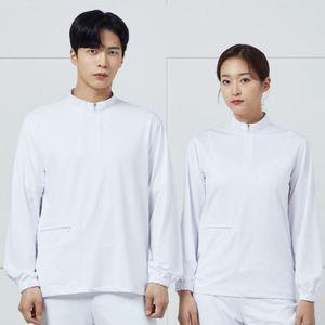 2색 1개 스판덱스 긴팔 위생복 긴팔티셔츠 위생셔츠 위생유니폼