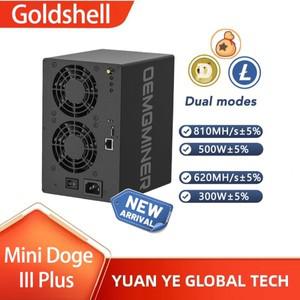 Goldshell Mini-DOGE III Plus LTC & Doge 코인 채굴기 810MH/S 500W 3 신제품