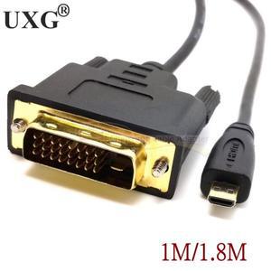 [누리사운드]고속 HDMI 호환 케이블, 마이크로 HD-DVI DVI-D 24 + 1 핀 어댑터 LCD XBOX PS3 용 3D 1080p,