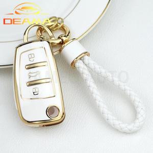[누리정비]아우디 A1 A3 A6 Q2 Q3 Q7 TTS R8 S6 RS3 보호대 TPU 자동차 플립 키 케이스 커버 셸 Fob 체인