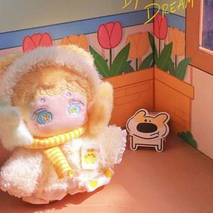 인형 옷 사랑스러운 10cm 코튼 귀마개 스카프 플러시 스웨터 원피스 교체 복장 미니 세트