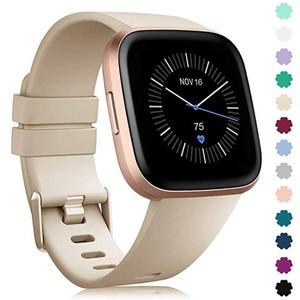 Fitbit Versa/Versa 2 교체용 밴드 부드러운 실리콘 방수 손목 액세서리 시계 스트랩