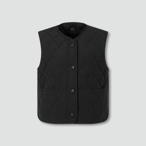 [JAJU/자주] 여 라이트 다운필 버튼 베스트_블랙