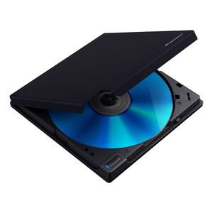선구적인 외장 블루레이 드라이브 BDR-XD08UMB-S 매트 블랙 바디 USB 3.2 Gen1 (USB 타입-C) / 2.0 슬림 휴대용 BD/DVD/CD 라이터 고급 고무 코팅