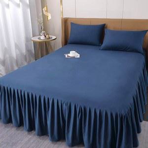 연보라 침대스커트 프릴 덮개 120X200CM 스커트높이45CM 먼지 심플 200CM 누빔