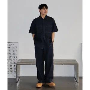 마인드브리지 COUTURE 논페이드 원턱 풀 밴딩 데님 팬츠 S8
