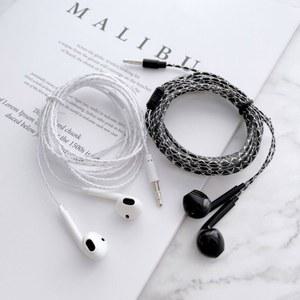 유선 헤드셋 모니터링 녹화, 케이블 길이 2m, 3m, 블랙 화이트 베이스 귀마개 앵커, 3.5mm 컴퓨터 게임 라이브 헤드폰, 1
