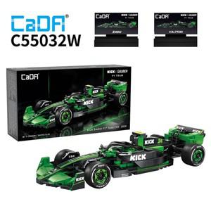 Cada 2024Sauber F1 팀 C44 포뮬러 1 레이싱 카 번호 24 스포츠카 빌딩 블록 도시 킥 자동차 벽돌 장난감