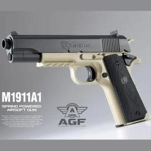 탄색 콜트 M1911A1 bb탄 권총 핸드건 에어코킹건 베그 배그