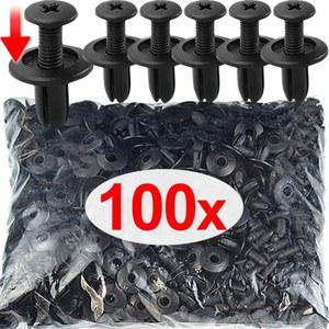 리벳 범용 50PCS 8MM 액세서리 블랙 패스너 100 플라스틱 푸시 나사 범퍼 클립 자동차
