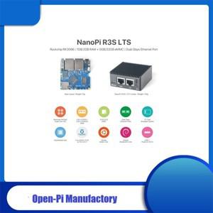 OpenPi NanoPi R3S LTS 2GB LPDDR4X RAM 및 0GB/32GB eMMc RK3566  쿼드 Cortex-A55 Duoble GMB LAN Rockch