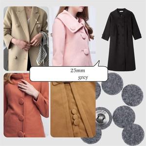 10PCS 패브릭 천 덮인 버튼 정장 가운 블라우스 스웨터 회색 25mm 재스민