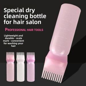 3pcs 미용 드라이 클리닝 샴푸 병 빗 머리 염색 병 염료 페이스트 컬러링 스케일 물병 파마 의학