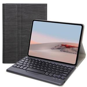 Microsoft Surface Go / 2 3용 SFGO 우드 텍스처 PU 가죽 외장 커버 내부 Bluetooth 호환 키보드 세트