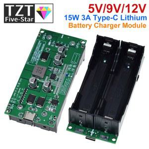 C타입 배터리 충전기 모듈 15W UPS 12V 스텝 장치 전원 충전 부스터 18650 컨버터 9V 고속 공급 3A 5V