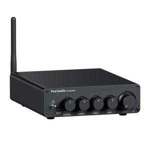 [미국배송] FOSI 오디오 블루투스 서브우퍼 컨트롤이 프로 앰프 X2+350W 및 스피커용 트레블 데스크탑/아웃도어/서랍 베이스 칩 165W BT30D TPA3255 서브 2.1 포함된 채널 앰프 2.1