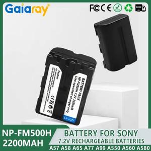 2200mAh 충전식 배터리 NP-FM500H 카메라 소니 A57 A58 A65 A77 A99 A550 리튬 L50