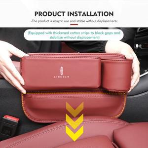 Lincoln Mondeo MKZ MKX Aviator Continental Corsair 용 가죽 카시트 간격 필러 보관함 컵 홀더 액세서리