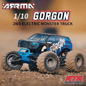 ARRMA 1/10 RC GORGON 4X2 2WD 550 브러시드 전기 몬스터 트럭 성인 장난감 ARA3230