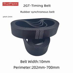 2GT GT2 너비: 10mm 고품질 고무 폐쇄 루프 타이밍 벨트, 둘레 202mm-700mm, 3D 프린터용
