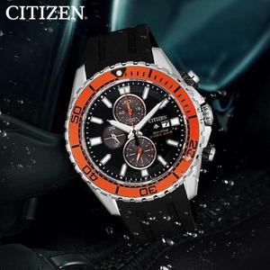 Citizen 남성용 실리콘 스포츠 시계 쿼츠 날짜 시계 방수 손목시계 크로노그래프 최고 브랜드 럭셔리