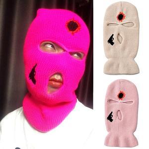 두 반다나 발라클라바 모자 스키 마스크 겨울 3 홀 니트 풀 커버 라이딩 건 디자인 따뜻한 컬러 세트