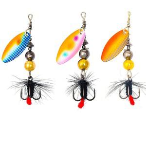 지스리브크 루스터 꼬리 낚시 미끼 키트, 3Pcs /10Pcs /20Pcs 송어 연어 하드 메탈 스피너 민물용 키트