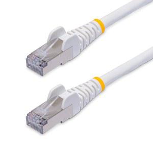 StarTech.com 1피트 화이트 CAT8 이더넷 케이블, 스내그리스 RJ45, 25G /40G, 2000MHz, 100W PoE++, S /FTP, 26AWG 퓨어 베어 구리, LSZH