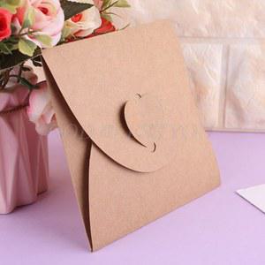 하트 크래프트 CD 종이 케이스 가방 50 개, 13x13cm, 슬리브 디스크, DVD 포장 상자, 커버 봉투, 파티용