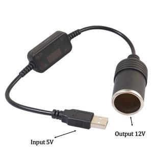 자동차 담배 라이터 소켓, 5V 2A USB에서 12V USB 수 암 어댑터 변환기, 전자 액세서리