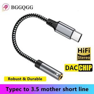 BGGQGG Type C to 3.5mm Female Headphone Jack Adapter TRR USB Aux Audio Dongle Cable Cord for Speaker