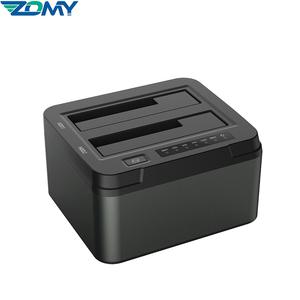 도킹 스테이션 USB 3.0-SATA 2-베이 3.0 HDD 어댑터 2.5 3.5 인치 SATA SSD 클론 지원 2x8 TB 복사기