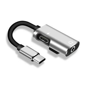 2 in 1 케이블 Usb-C 이어폰 Aux 3.5mm 어댑터 충전기 호환 샤오미 Huawei Type-C 잭 오디오 분배기 헤드폰