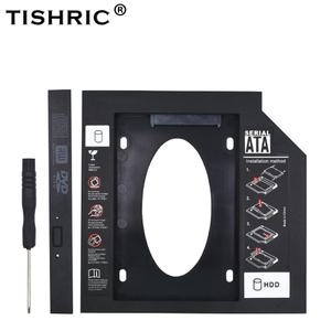 TISHRIC 범용 플라스틱 HDD 캐디 9.5 12.7mm SATA 3.0 Optibay 2.5 SSD 하드 드라이브 케이스 인클로저 노