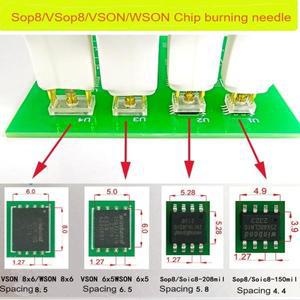 Wsonvson 칩 다운로드 용 4pcs Sioc8 굽기 프로브 스프링 바늘 플래시 eeprom 버너 케이블