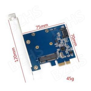 PCI Express X1-MSATA SSD 3.0 콤보 확장 카드 6Gbps ASM1061 칩셋 변환기 어댑터