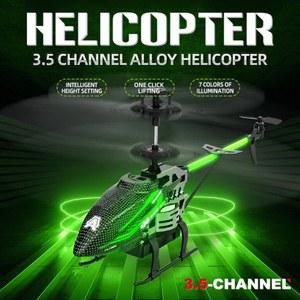 USB 충전 비행기 합금 높이 적색 RC LED ABS 녹색 리모컨 하이 충전식 고정 컨트롤 헬리콥터 색상