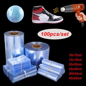 PVC 열 수축 필름 가방, DIY 랩 보관 도장 포장 가방, 투명 폴리백 송풍기, 열 도장 수축 가방, 100