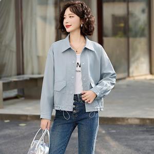 여성자켓 봄 짧은 pu가죽 코트 빈티지 캐주얼 라이더 재킷 심쿵빛