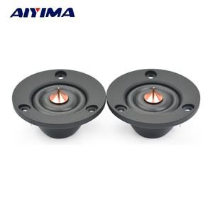 AIYIMA 2Pcs 2 인치 트위터 스피커 4 옴 6 HIFI 실크 돔 고음 발열 오디오 DIY 자동차 수정